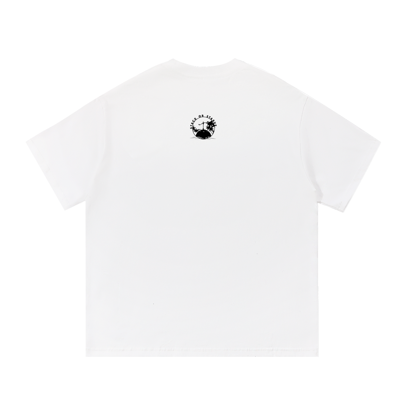 Stack or Starve No Grey Area Oversized Tee (wht/grn/blk)