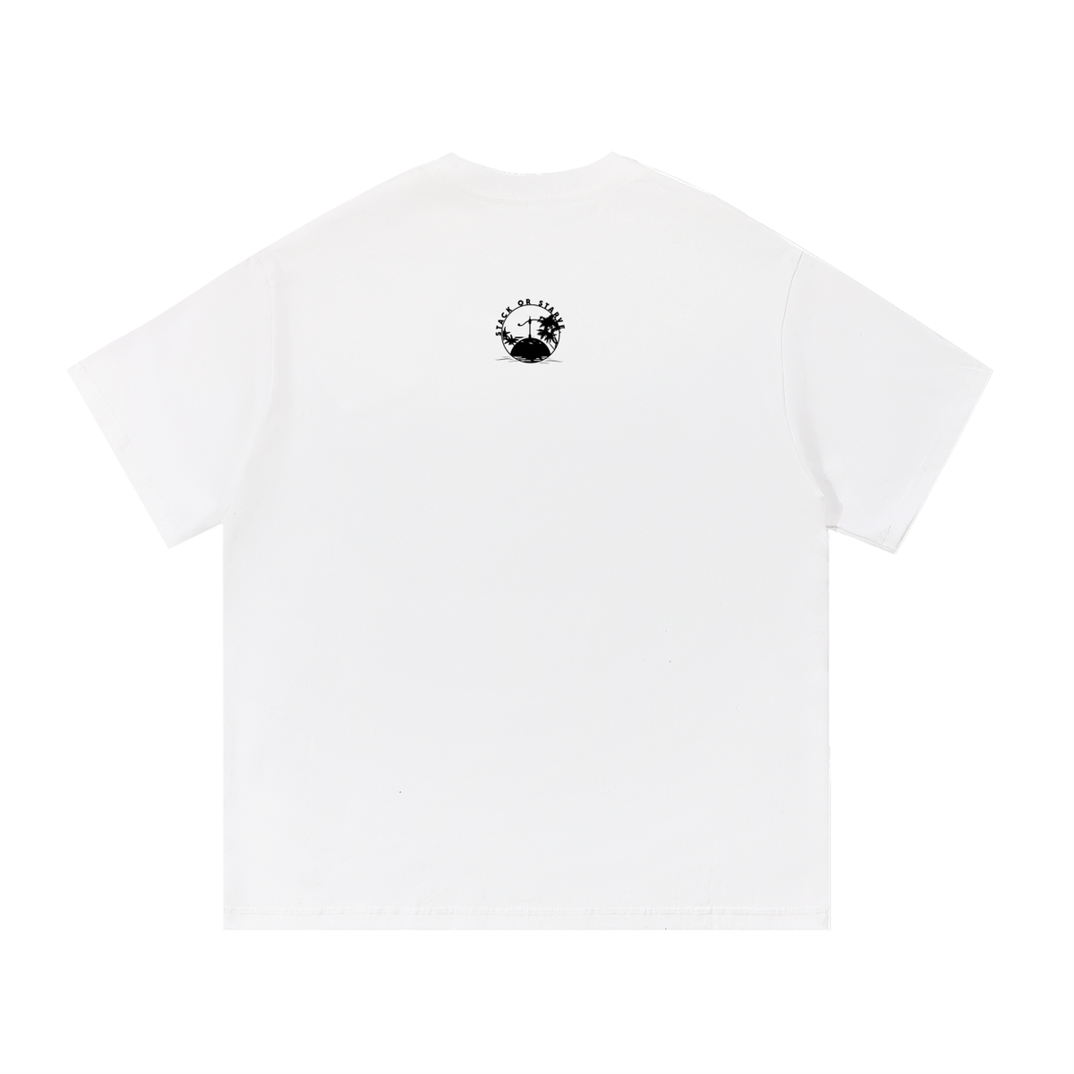 Stack or Starve No Grey Area Oversized Tee (wht/grn/blk)