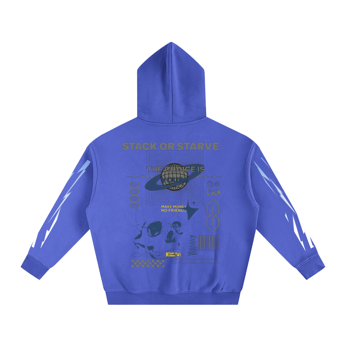 Stack Or Starve “space man” Oversize Fleeced Hoodie