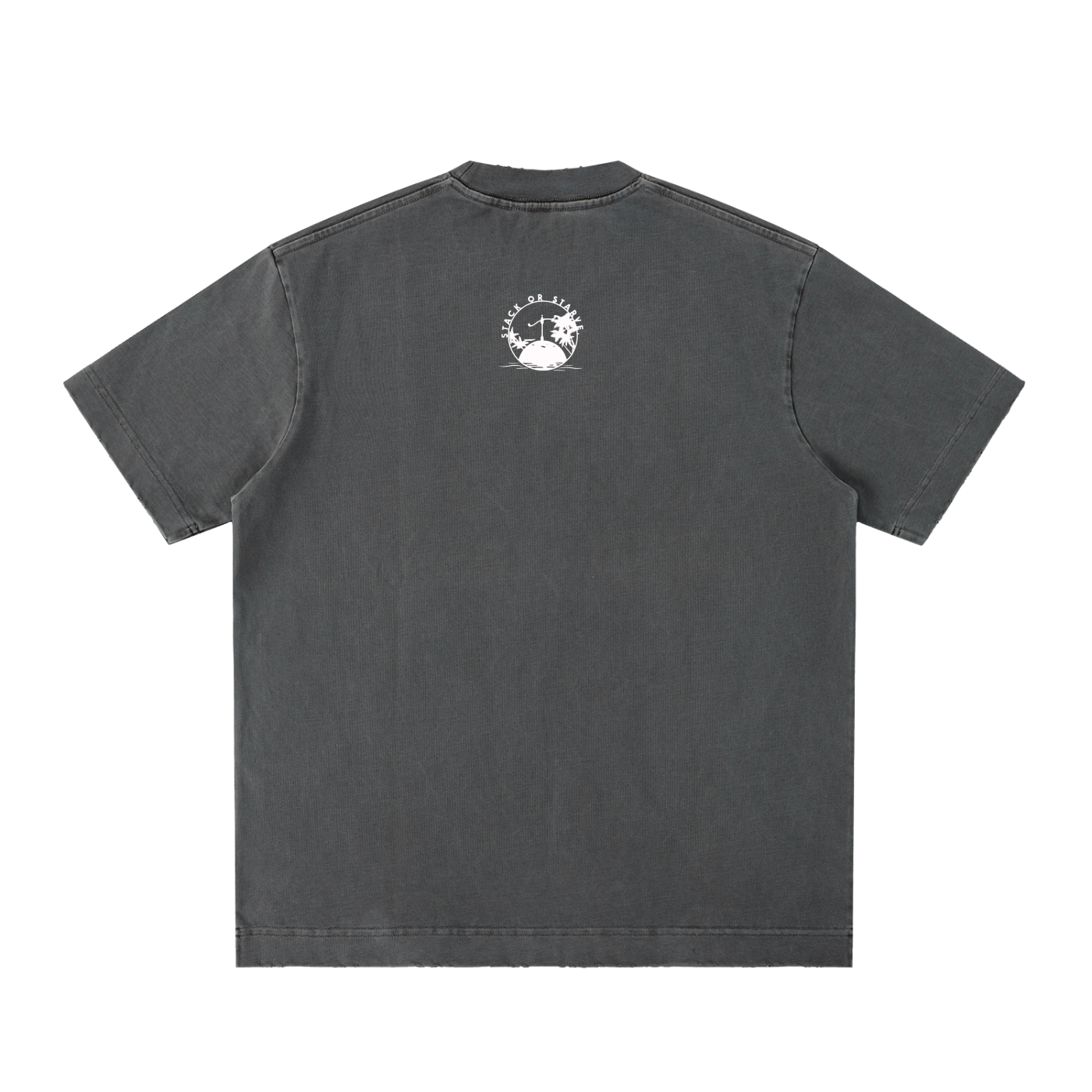 Stack or Starve Disorder Heavyweight Vintage Washed Frayed T-Shirt