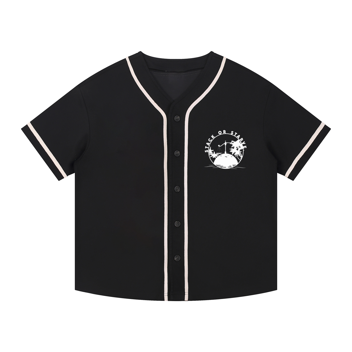 Stack or Starve Baseball Jersey – Island Logo