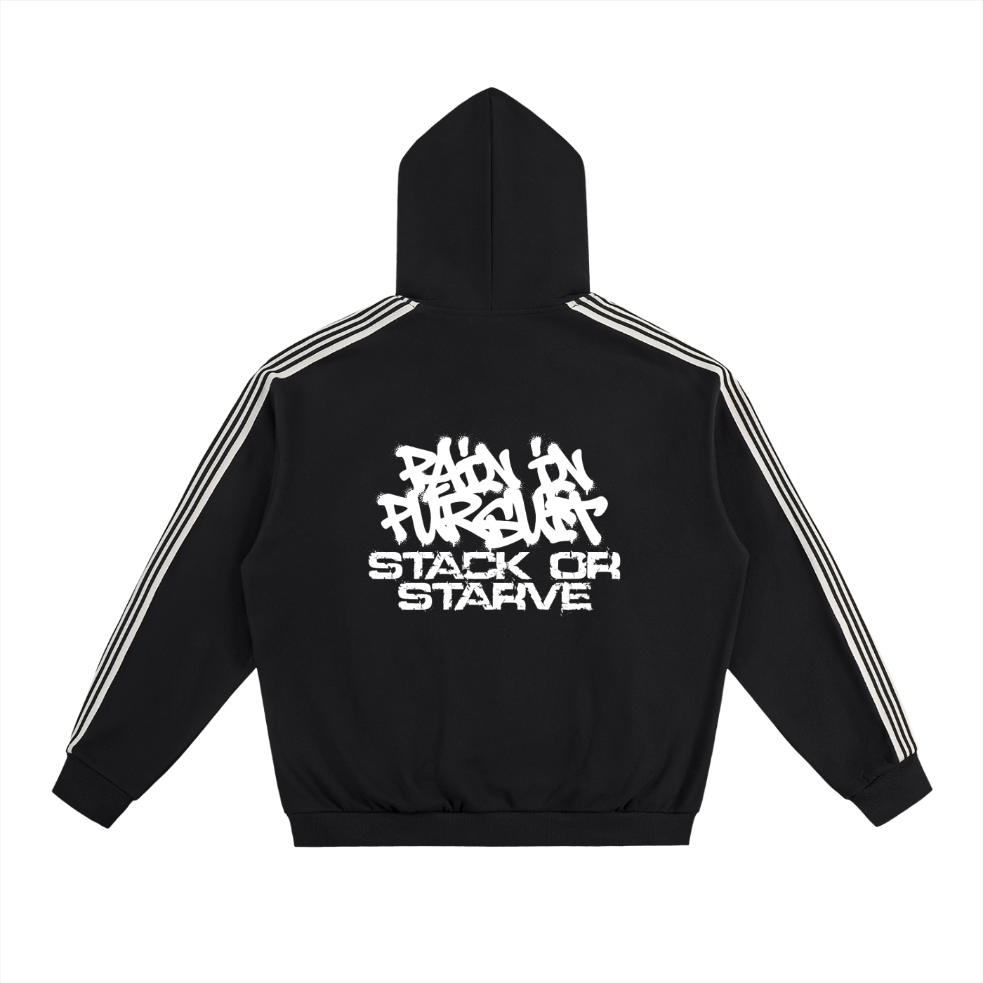 Side Stripe Drop-Shoulder Hoodie